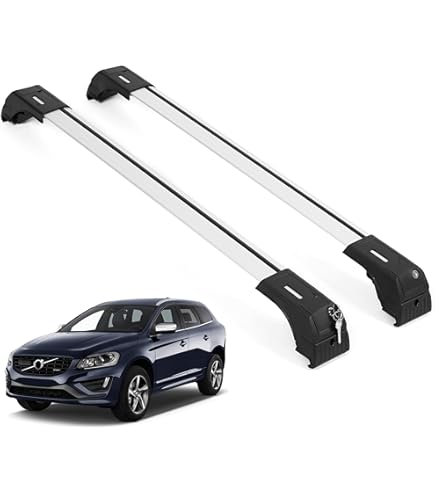 ローグ　404060 お急ぎ Amazon.com: SNIXWOO Lockable Roof Racks Cross Bars for Volvo